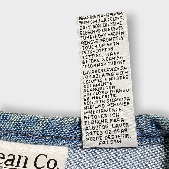 Vintage Sag Harbor Denim Floral Rhinestone Vest Medium Western Festival Indie - Picture 6 of 9